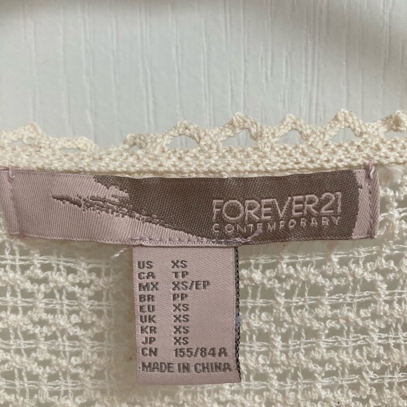 NWT Forever21 crochet long cardigan - size XS - Picture 5 of 7